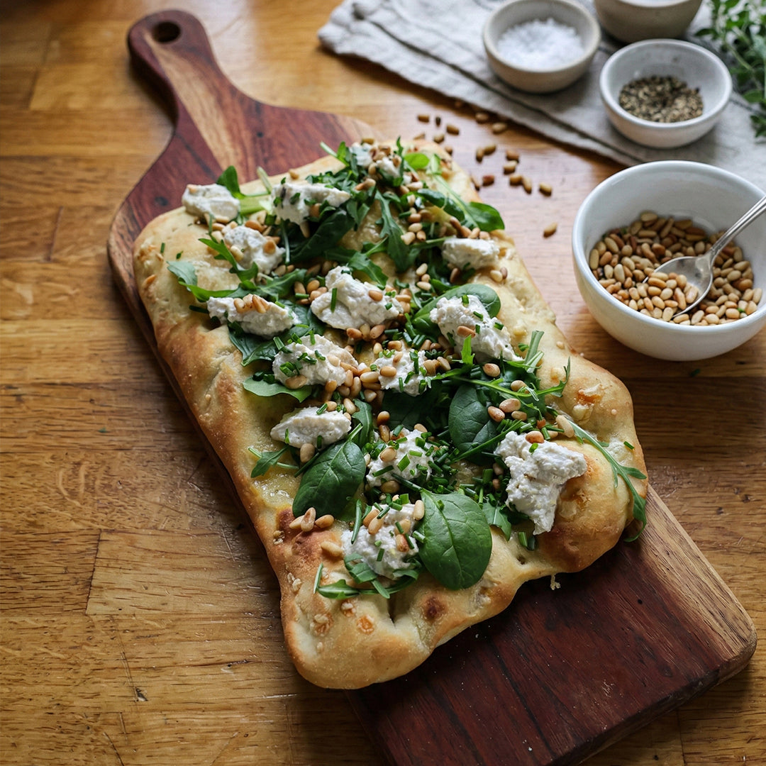 Pinsa med citron & musselkräm