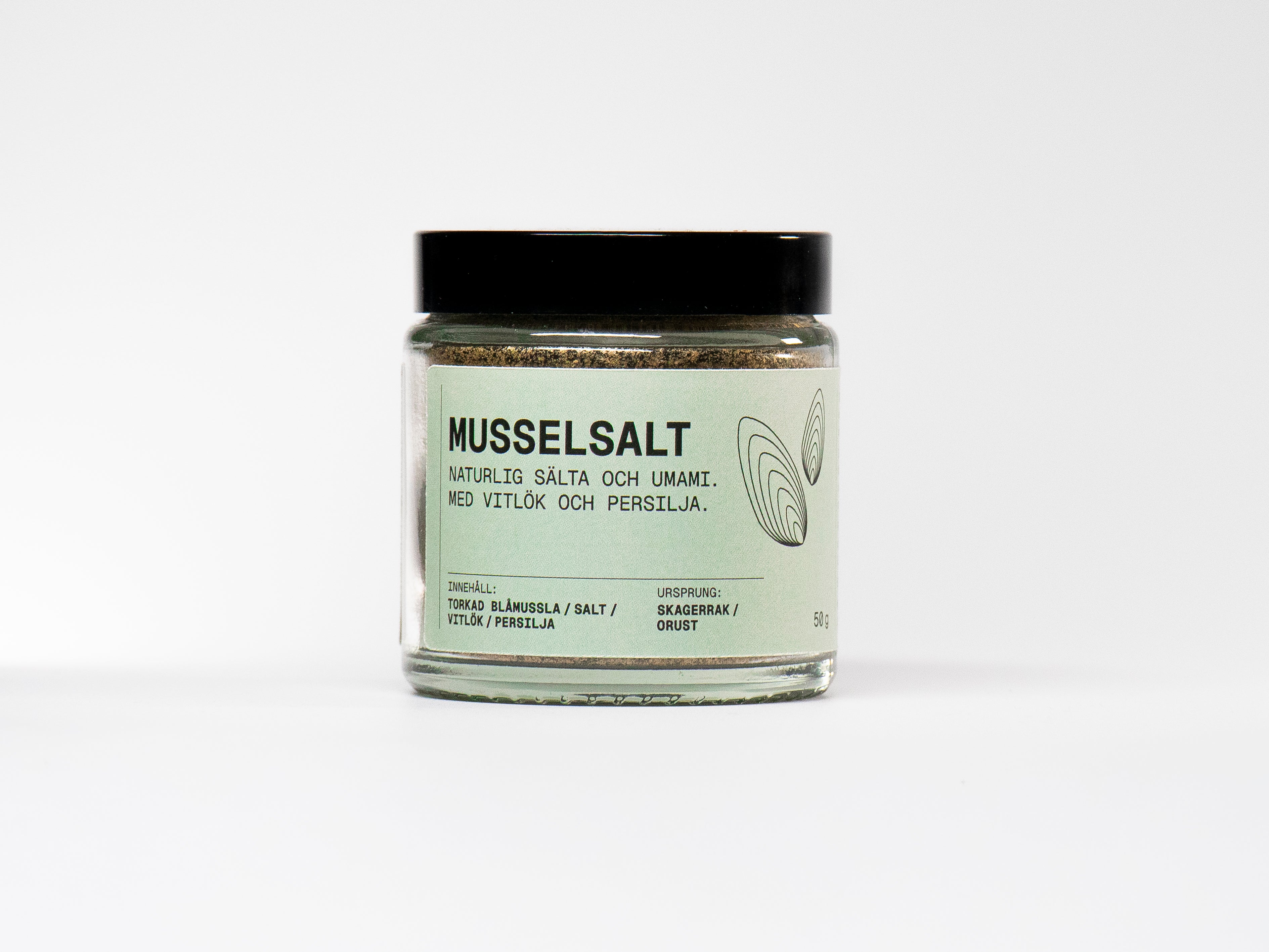 Musselsalt Vitlök & Persilja glasburk 12-pack